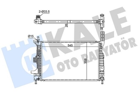 KALE FORD радіатор охолодження C-Max II,Focus III,Kuga II,Transit Connect 1.5/1.6TDCi 10- KALE OTO RADYATOR 352845