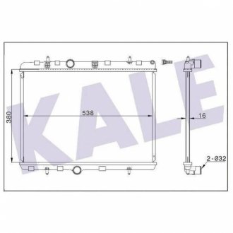 KALE CITROEN Радіатор охолодження двиг. C-Elysee,C3/4/5,DS,Peugeot 207/208/308/407,Partner KALE OTO RADYATOR 350745