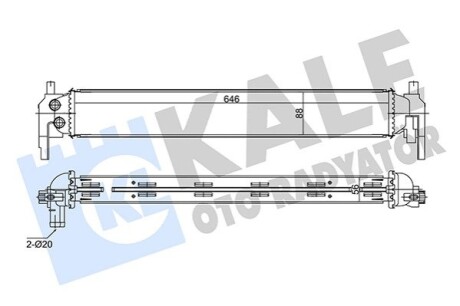 KALE VW Интеркулер Audi A1,Polo V,Skoda Fabia II,III,Rapid,Roomster 1.0TSI/1.4TDI KALE OTO RADYATOR 344780