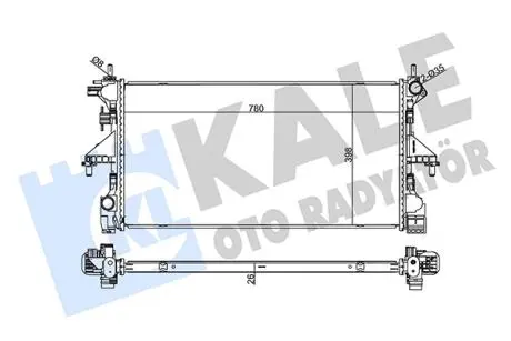 KALE CITROEN Радіатор охолодження Jumper,Fiat Ducato,Peugeot Boxer 2.2/3.0HDI 06- KALE OTO RADYATOR 355660
