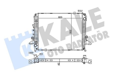 KALE LANDROVER Радиатор охлаждения Discovery III,IV,Range Rover Sport 2.7TD 04- KALE OTO RADYATOR 354975