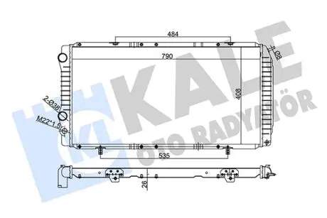 KALE FIAT радіатор охолодження Ducato,Citroen Jumper,Peugeot 1.9D/2.8TD 94- KALE OTO RADYATOR 344340