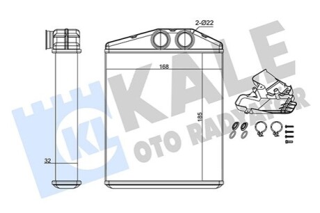 KALE OPEL радіатор опалення Signum,Vectra C,Fiat Croma 05-,Cadillac,Saab KALE OTO RADYATOR 346385