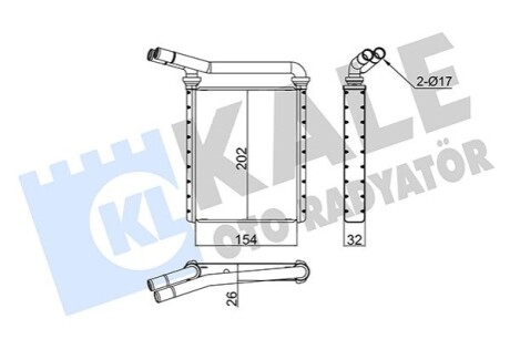 KALE TOYOTA Радиатор отопления Auris,Avensis,Corolla,Prius,Rav 4 III,IV KALE OTO RADYATOR 355115