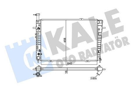 KALE HYUNDAI радіатор охолодження з АКПП Tucson,Kia Sportage 2.0/2.7 04- KALE OTO RADYATOR 347850 (фото 1)