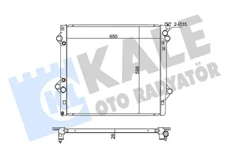 KALE TOYOTA Радіатор охолодження FJ Cruiser,Land Cruiser Prado 4.0 02- KALE OTO RADYATOR 342180
