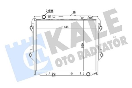 KALE TOYOTA Радиатор охлаждения Fortuner,Hilux VIII 2.4/2.8D 15- KALE OTO RADYATOR 354225