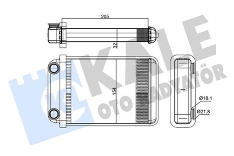 KALE OPEL Радиатор отопления Astra J,K,Cascada,Zafira Tourer 09- KALE OTO RADYATOR 346390