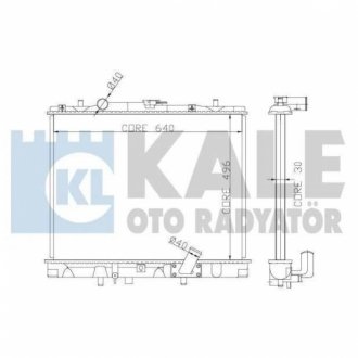 MITSUBISHI Радіатор охолодження двигуна L200, Pajero Sport 2.5TD 98- KALE OTO RADYATOR 362400 (фото 1)