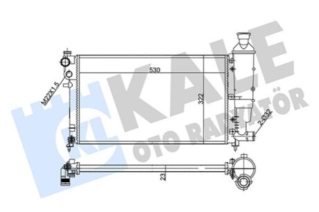 KALE CITROEN радіатор охолодження Saxo,Peugeot 106 II 1.0/1.6 KALE OTO RADYATOR 351845 (фото 1)