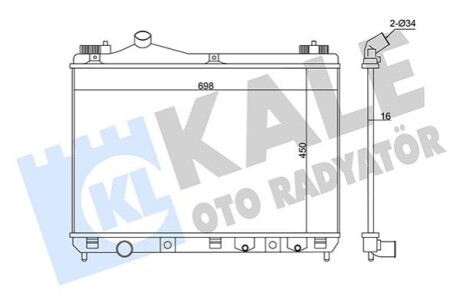 KALE SUZUKI Радиатор охлаждения Grand Vitara II 1.9 DDiS 05- KALE OTO RADYATOR 346040