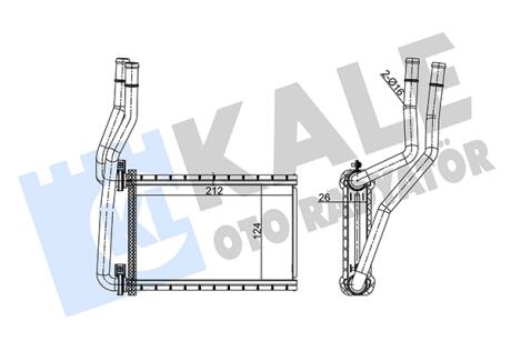 KALE FIAT Радиатор отопления Sedici,Suzuki Swift III,IV,SX4 KALE OTO RADYATOR 352140