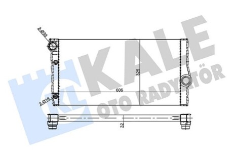 KALE BMW Радиатор охлаждения 5 F10,6 F13,7 F01 2.0/3.0d 10- KALE OTO RADYATOR 355685