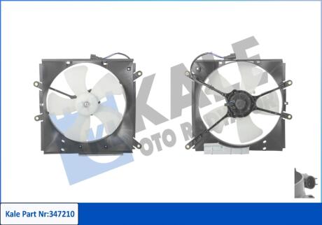 KALE TOYOTA вентилятор радіатора Corolla E10/11 1.4/2.0 92- KALE OTO RADYATOR 347210