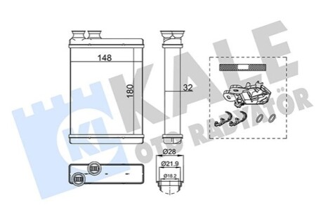 KALE PEUGEOT Радиатор отопления, 308 II / 308 SW II HEATER KALE OTO RADYATOR 355235