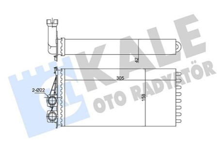 KALE CITROEN радіатор опалення DS5,Peugeot 3008/5008 09- KALE OTO RADYATOR 346485