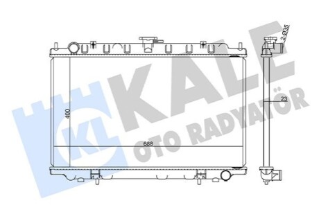 KALE NISSAN Радиатор охлаждения Maxima QX IV 2.0/3.0 95- KALE OTO RADYATOR 348405