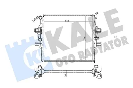 KALE FIAT радіатор охолодження Iveco Daily V,VI 3.0d 11- KALE OTO RADYATOR 354995