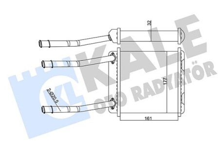 KALE OPEL радіатор опалення Astra F,Calibra A,Vectra A KALE OTO RADYATOR 347085