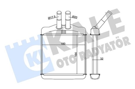 KALE DAEWOO Радіатор опалення Lanos, Nubira, Leganza 97- KALE OTO RADYATOR 346330