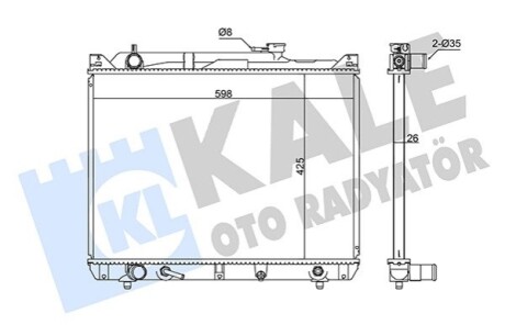 KALE SUZUKI Радиатор охлаждения Grand Vitara I 2.7 01- KALE OTO RADYATOR 346035 (фото 1)