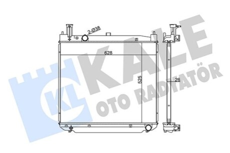 KALE TOYOTA радіатор охолодження Hiace IV 2.5 D-4D 01- KALE OTO RADYATOR 348165