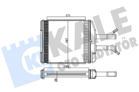 KALE DAEWOO Радіатор опалення Evanda, Chevrolet Epica KALE OTO RADYATOR 347345