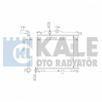 HYUNDAI Радиатор охлаждения i10 1.1/1.1CRDi 08- KALE OTO RADYATOR 358300 (фото 1)
