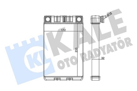 KALE DB радіатор опалення C-Class W203,G-Class W463 KALE OTO RADYATOR 346625