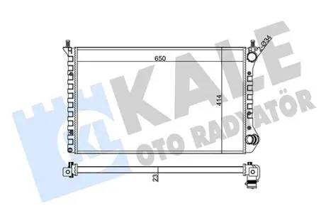 KALE FIAT радіатор охолодження Doblo 1.4/1.6/1.9D 01- KALE OTO RADYATOR 346110