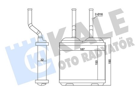 KALE OPEL радіатор опалення Combo,Corsa B,Frontera KALE OTO RADYATOR 346685