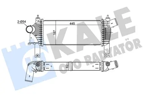 KALE NISSAN Интеркулер Navara,Pathfinder 2.5dCi 05- KALE OTO RADYATOR 342355