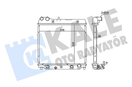 KALE HONDA Радиатор охлаждения Jazz II 1.2/1.3 02- KALE OTO RADYATOR 351680