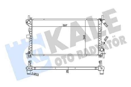 KALE FORD радіатор охолодження Focus 1.8DI/TDCi 99- KALE OTO RADYATOR 349700