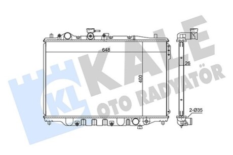 KALE MAZDA радіатор охолодження 626 III 1.8/2.2 87- KALE OTO RADYATOR 348630