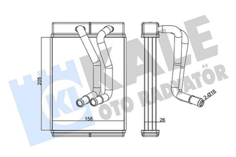 KALE HYUNDAI радіатор опалення Sonata IV,Grandeur KALE OTO RADYATOR 346775