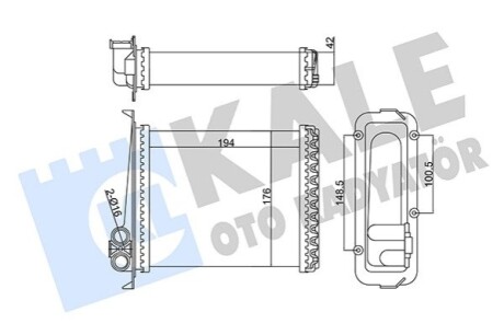 KALE VOLVO радіатор опалення 850/C70/S70/V70,XC70 KALE OTO RADYATOR 346435