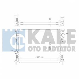 CHRYSLER Радиатор охлаждения 300C 2.7/5.7 04- KALE OTO RADYATOR 341940 (фото 1)