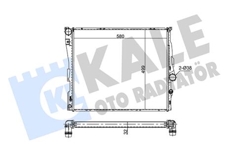 KALE BMW Радиатор охлаждения X3 E83 2.5/3.0 03-10 KALE OTO RADYATOR 354255