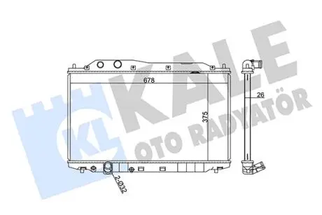 KALE HONDA радіатор охолодження Civic VIII 1.8 07- KALE OTO RADYATOR 357200