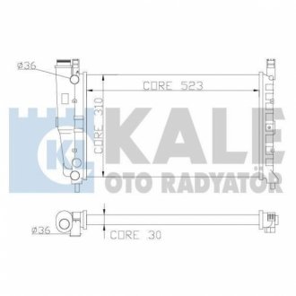 FIAT Радиатор охлаждения Fiorino 1.4/1.6 94- KALE OTO RADYATOR 342265 (фото 1)