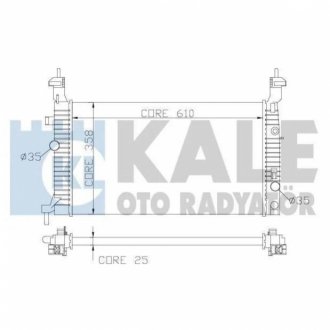 OPEL Радиатор охлаждения Meriva A 1.7DTi 03- KALE OTO RADYATOR 342065 (фото 1)