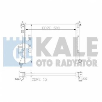 KALE HYUNDAI радіатор охолодження i20 1.2/1.6 08- KALE OTO RADYATOR 358600