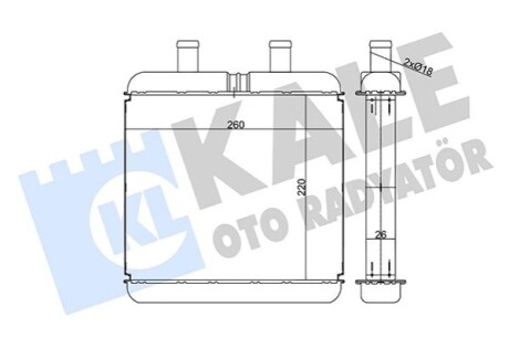 KALE FIAT радіатор опалення Iveco Daily III 99- KALE OTO RADYATOR 346590