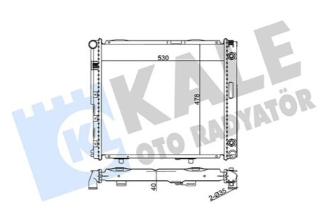 KALE DB радіатор охолодження W124 2.0D/3.0D 85-93 KALE OTO RADYATOR 346160