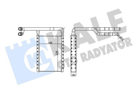 KALE FORD Радиатор отопления Transit Custom 12- KALE OTO RADYATOR 355205