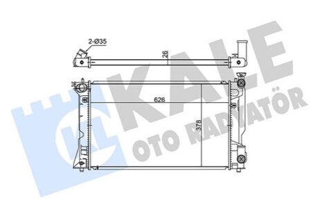 KALE TOYOTA радіатор охолодження Avensis 2.0 03- KALE OTO RADYATOR 348650