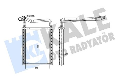 KALE HYUNDAI Радиатор отопления Accent III 05- KALE OTO RADYATOR 346765