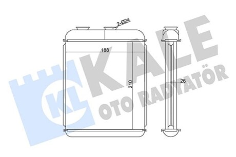 KALE OPEL радіатор опалення Astra G/H,Zafira KALE OTO RADYATOR 346680