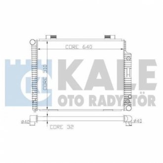 DB Радиатор охлаждения W210 2.0/3.2 95- KALE OTO RADYATOR 360500 (фото 1)